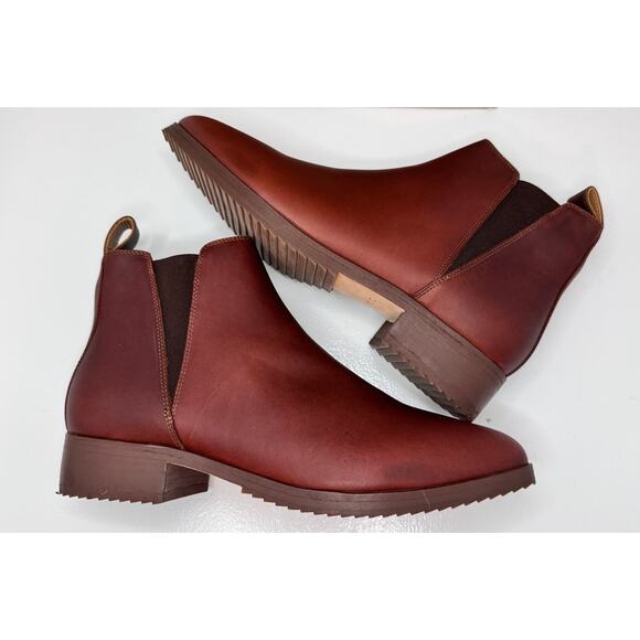 Nisolo Everyday Chelsea Boot Auburn Leather Women’s Size 9 NIB - Picture 3 of 12